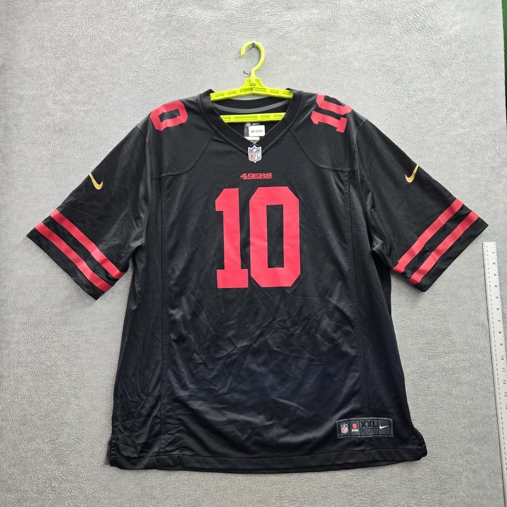 San Francisco 49ers Men Shirt XXL Black Nike Jersey Jimmy Garoppolo 10